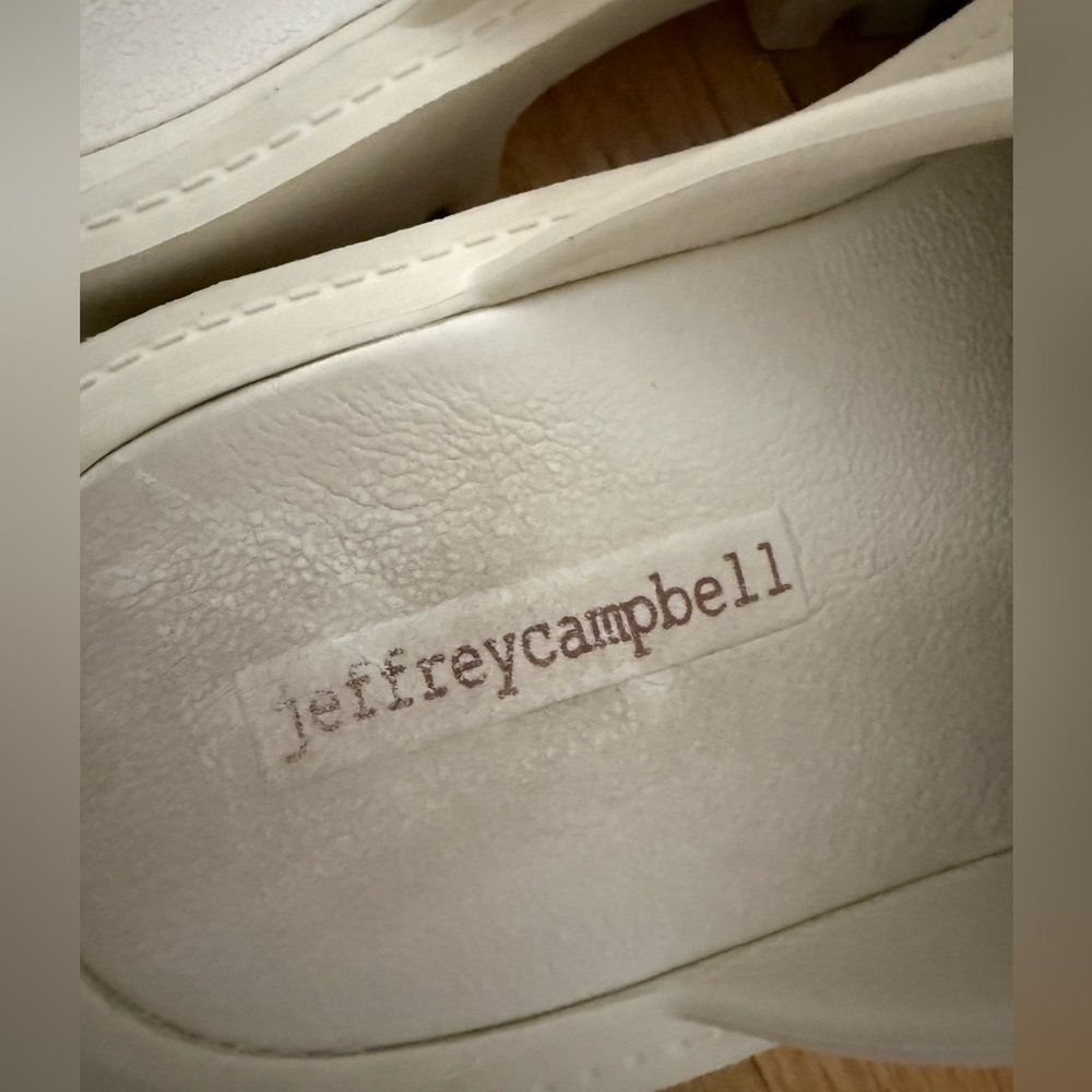 Jeffrey Campbell Cream Lug Sole Platform Mules - Picture 6 of 8